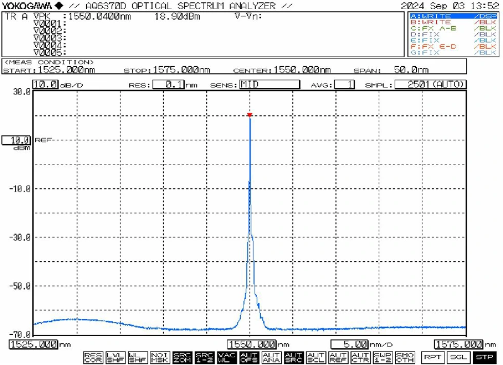 1550nm 3kHz Ultra-Narrow Linewidth Fiber Laser